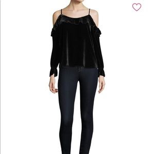 SOLD! Joie Cold Shoulder Velvet Top